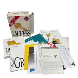 1992 Microsoft Access 1.0 for Windows Retail Box – Manuals Only, No Disks
